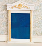 Handmade Dollhouse 1:12 Scale Hall Table & Mirror Miniature Wooden Entryway Furniture