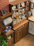 Handmade 1:6 scale Dollhouse Kitchen Cabinet Set of 4 Vintage Wooden Miniature Furniture Storage