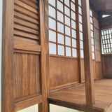 1:6 Dollhouse Japanese House Front Handmade Miniature Wooden Facade Shoji Screen Diorama