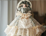 Craftuneed Victorian Rococo Doll Dress Set for BJD Includes Lace Grown, Underskirt, Petticoat and Hat Fits 1/6 OB24 1/4 1/3 Dolls