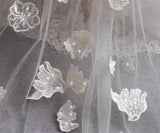 Ivory Floral Lace Applique Bundle Beaded, Sequin Bridal Embroidered Flower Patches