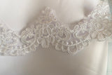 Craftuneed Bundle 14.9Meters white floral lace trim dress bridal sew on tulle lace trimming