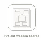 Miniature Folding Screen DIY Kit – 1/12, 1/8, 1/6 Scale Dollhouse Stained Glass Effect Room Divider (Unfinished)