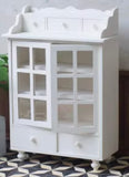 Craftuneed 1:6 Scale Miniature Sideboard Cabinet, Entryway Hutch, Chair Handmade Dollhouse Wooden Furniture For Dolls