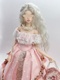 Handmade Victorian Style Doll Outfit 1/6 1/4 1/3 Scale Miniature Dress, Hat, Necklace & Handbag