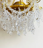 Handmade Miniature Faux Crystal Chandelier Light 1:6 Scale Dollhouse Hanging Ceiling Lamp