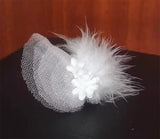 Handmade Doll Lace Dress & Fascinator Set Miniature Custom For 1/6 1/4 1/3 Scale