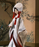 Handmade Doll Wedding Kimono Miniature Japanese Style Shiromuku Bridal Outfit 1/4 1/3