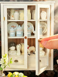 Handmade Dollhouse Side Table Cabinet Shelf Miniature Farmhouse Furniture 1:6 Scale