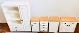 Handmade Dollhouse Kitchen Cabinet Set 1:12 Scale Miniature Wooden Corner Kitchen Units