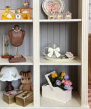 1:6 Scale Dollhouse Arched Wooden Cabinet with Drawers Miniature Cottage Dollhouse Display Shelf Furniture For Dolls Handmade