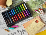 1:6 Scale Miniature Oil Pastel Set in Wooden Box Dollhouse Art Supplies, Tiny Crayons, Mini Painting Props Decor for Dolls