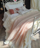 Handmade Dollhouse Blanket Pillow Miniature French Bedding Set 1/12 1/6 1/4 1/3 Scale