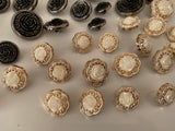 Craftuneed Bundle lot 45pcs 3d rose floral plastic buttons jacket coat sew on half shank buttons