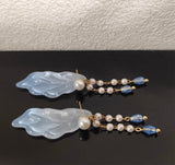 1:6 Scale Mermaid Style Earrings Miniature Faux Pearl Dangle Jewellery Handmade