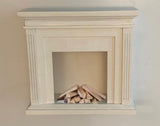 Handmade 1:6 Scale Dollhouse Fireplace with Mini Wood Bundle Miniature Wooden Furniture