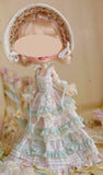 Victorian Rococo Floral Doll Dress Set Handmade Miniature Outfit 1/6 1/4 1/3 Scale