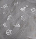 Ivory Floral Lace Applique Bundle Beaded, Sequin Bridal Embroidered Flower Patches