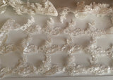 Craftuneed Bundle 6Meters ivory eyelash lace trim embroidered floral tulle lace trimming