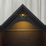 1:6 scale Dollhouse Gothic Wardrobe Handmade Miniature Wooden Cabinet Closet
