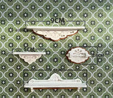 1:6 Scale Dollhouse Kitchen Furniture Miniature Vintage Style Sink Counter Wooden Cupboard Shelves Cabinet For Dolls Handmade