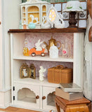 Craftuneed 1:6 scale Vintage Style Dollhouse Wardrobe Closet and Display Cabinet Miniature Doll Furniture Handmade