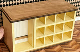 Handmade Dollhouse Kitchen Cabinet Bar Table Miniature Farmhouse Furniture 1:6 Scale