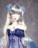 1:3 Scale Doll Butterfly Fairy Dress Handmade Blue Purple Gradient Glitter Gown Set