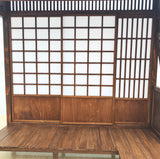 1:6 Dollhouse Japanese House Front Handmade Miniature Wooden Facade Shoji Screen Diorama