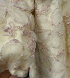 Handmade Baby Girl Lace Dress, Toddler Floral Pink Collar Outfit Children Wear Luxury
