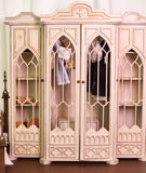 DIY Gothic Dollhouse Miniature Wardrobe Closet Kit 1/6 1/8 1/12 Unfinished (Unassembled)