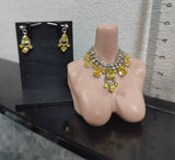 1:6 Scale Doll Necklace and Earrings Set Miniature Rhinestone Jewellery Multiple Colours