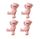 1:12 Scale Set of 4ps Miniature Poseable Teddy Bears Dollhouse Moveable Joint