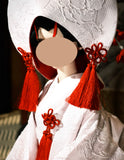 Handmade Doll Wedding Kimono Miniature Japanese Style Shiromuku Bridal Outfit 1/4 1/3