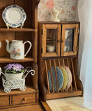 Handmade 1:6 scale Dollhouse Kitchen Cabinet Set of 4 Vintage Wooden Miniature Furniture Storage