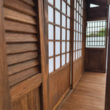 1:6 Dollhouse Japanese House Front Handmade Miniature Wooden Facade Shoji Screen Diorama