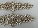 Craftuneed Bundle 3pcs Iron on Rhinestones embellishment motif crystal beads applique patch