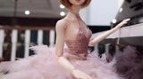 Craftuneed 1:6 Scale Luxury Feather Doll Dress Peach Pink or White Miniature Handmade ballet dress for Fashion Dolls Custom Sizes Available