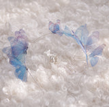 1:3 Scale Doll Butterfly Fairy Dress Handmade Blue Purple Gradient Glitter Gown Set