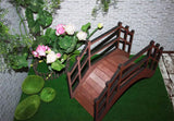 Craftuneed 1:6 Scale Dollhouse Traditional Japanese Style Wooden Arch Bridge Miniature Diorama Garden Decor For Fashion Dolls