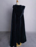 Handmade Black Hooded Doll Cloak Gothic Robe Cape (1/6, 1/4, 1/3 Scale)