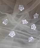 Ivory Floral Lace Applique Bundle Beaded, Sequin Bridal Embroidered Flower Patches