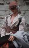 Handmade BJD Doll Outfit British Vintage Neutral Top Shorts Coat 1/6 1/4 1/3 Scale