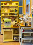 Handmade Dollhouse Kitchen Cabinet Bar Table Miniature Farmhouse Furniture 1:6 Scale