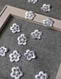 Ivory Floral Lace Applique Bundle Beaded, Sequin Bridal Embroidered Flower Patches
