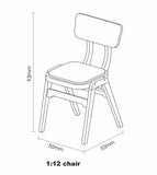 Dollhouse Folding Table and Chair Set Miniature Furniture Dining Set 1/6 1/12 Scales