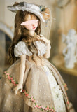 Handmade Victorian Romantic Doll Outfit 1/6 1/4 1/3 Scale Miniature Dress Hat Necklace Handbag