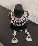 1:6 Scale Doll Jewelry Set Handmade Miniature Rhinestone Necklace and Earrings Accessories