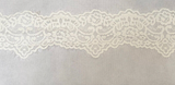 Craftuneed Bundle 5 Meters ivory cotton eyelash style lace trim sew on floral embroidered dress lace trimming