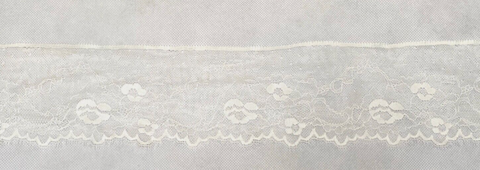 Craftuneed Bundle 5 Meters ivory eyelash style lace trim sew on cotton floral embroidered dress lace trimming